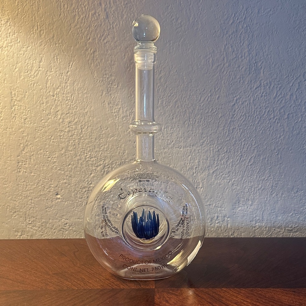 Esperanto Tequila Decanter with Blue Agave Accent